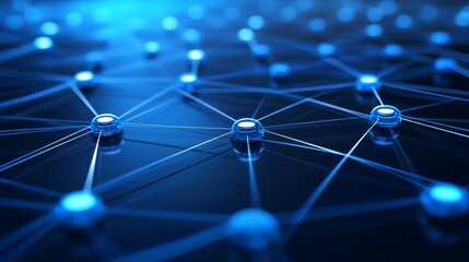 Poster - Structure of network connections, background for business event, science background, big data digital background, 3d rendering.