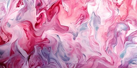 Poster - A pink and blue swirl of paint with a pink and blue swirl of paint in the middle