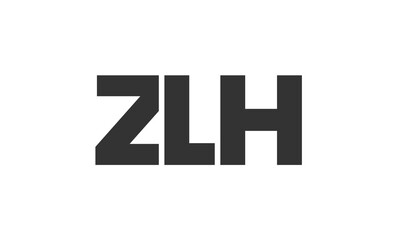 Poster - ZLH logo design template with strong and modern bold text. Initial based vector logotype featuring simple and minimal typography. Trendy company identity.