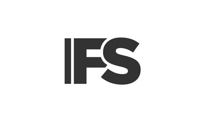 Poster - IFS logo design template with strong and modern bold text. Initial based vector logotype featuring simple and minimal typography. Trendy company identity.