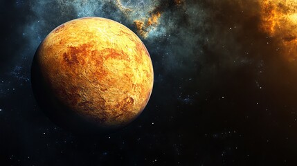 Wall Mural - an image depicting a planet in outer space.