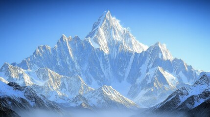 Sticker - Majestic Peaks, Snow covered mountains