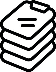 Poster - This icon features a clipboard with stacked paper, symbolizing office documents and paperwork