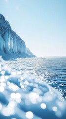 Sticker - Frozen Ridge, Snow covered mountains