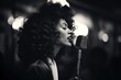 © Rawpixel.com - Jazz singer microphone portrait adult.