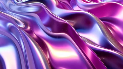 Poster - A close-up of iridescent purple fabric with soft, flowing folds