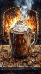 Canvas Print - Cozy Delight, Hot cocoa