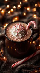 Wall Mural - Peppermint Bliss, Hot cocoa