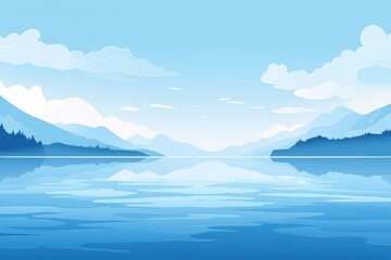 Wall Mural - Lake backgrounds landscape mountain.