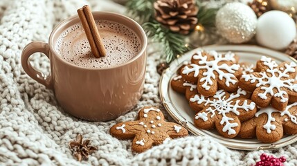 Wall Mural - Cinnamon Comfort, Hot cocoa