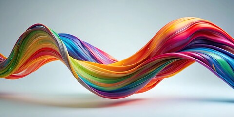 Wavy paint ribbon abstract brushstroke splash