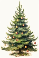 Wall Mural - Fully decorated Christmas tree christmas plant pine.