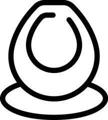 Poster - Simple vector of a modern round shape armchair standing on the floor