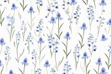 Canvas Print - Bluebell pattern backgrounds flower.