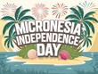 © lisa - Micronesia Independence Day Celebration with Palm Trees, Fireworks, and Seashells on a Tropical Island