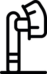 Poster - Electric street lighting pole providing illumination icon vector outline for web design isolated on white background