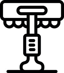 Poster - Parking meter icon, parking time concept line vector illustration