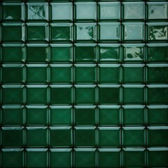 Wall Mural - Tiles dark green pattern backgrounds repetition textured.