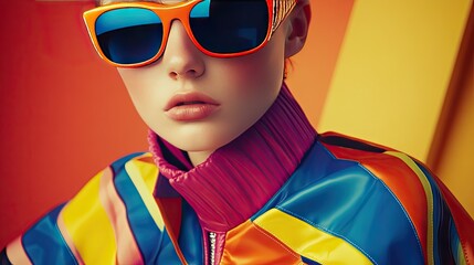 Vibrant Fashion Portrait with Bold Accessories