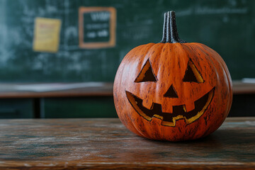 Wall Mural - perfect seasonal themes pumpkins at halloween event generative ai
