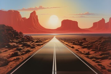 road in desert landscape highway nature.