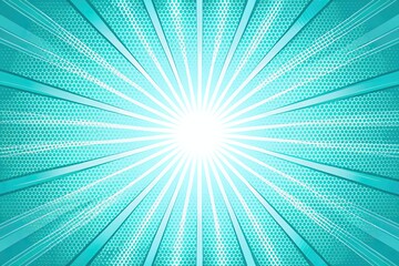 Wall Mural - minimalist cyan and white flat comic style background