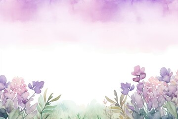 Poster - Purple flower outdoors painting blossom.