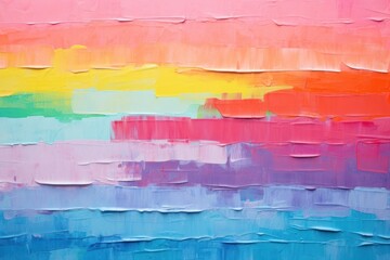 Wall Mural - Rainbow art abstract painting.