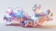 © vetrana - Vibrant abstract iridescent form  a stunning 3d render of fluid shapes and colors