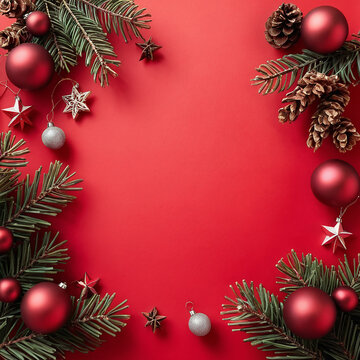 Christmas greeting card with New Year Bcakgroun 2025