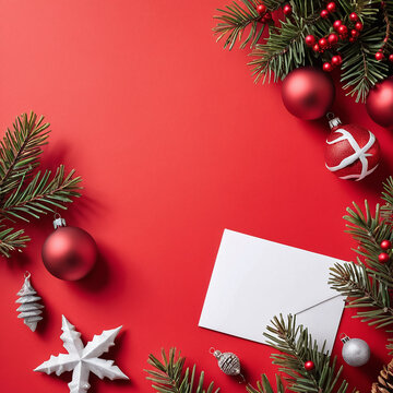 Christmas greeting card with New Year Bcakgroun 2025