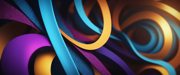 Abstract Colorful Swirl Background for Website Social Media Design