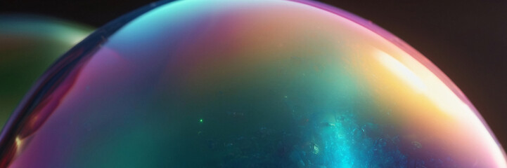 Wall Mural - holographic iridescent sphere futuristic technology background