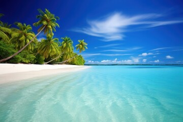 Poster - Tropical Beach photo beach landscape outdoors.