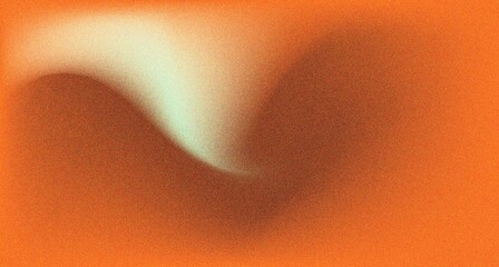 Aufkleber - Bright  orange gradient rough color gradient background, noise texture effect, copy space