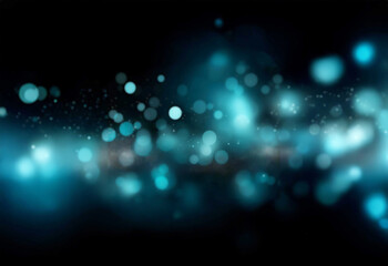 Sticker - Abstract background with blue bokeh and dark blue gradient.