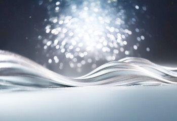 Aufkleber - Abstract gray background with soft white light and bokeh effect.