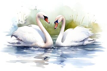 Poster - Swan bird animal wildlife.