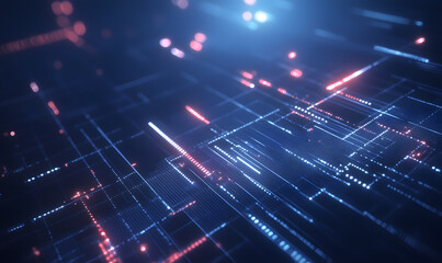 Futuristic Stock Market Chart with Glowing Data or Dynamic Financial Timeline for graphic background