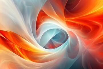 Poster - Abstract fractal art. Modern technology background. Generative AI.