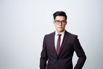 Canvas Print - Men fashion portrait glasses blazer.