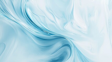 Poster - Captivating blue liquid acrylic paint blending with white, creating a marble effect. Modern, elegant, vibrant energy perfect for creative projects. Dynamic backdrop for creativity