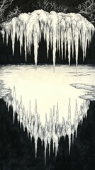 Canvas Print - Icicle Reflection, Icicles