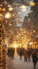 Poster - Twinkling Streets, Christmas lights