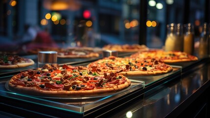 Poster - Pizza Food Truck HD 8K wallpaper Stock Photographic Image  