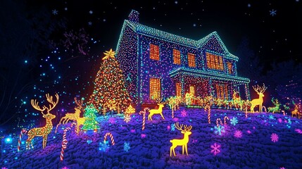 Poster - Festival of Lights, Christmas lights