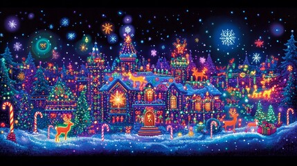 Canvas Print - Festival of Lights, Christmas lights