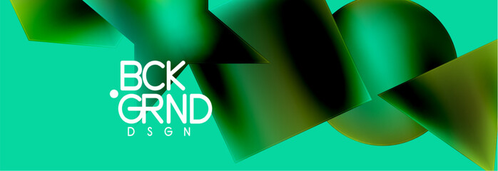 Poster - Neon color geometric shapes square triangle circle abstract background. Vector Illustration For Wallpaper, Banner, Background, Card, Book Illustration, landing page