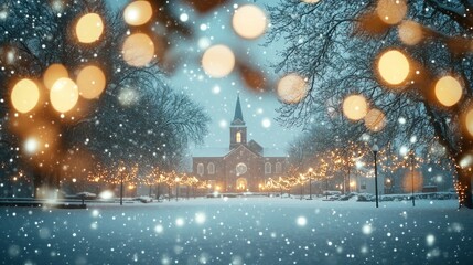 Wall Mural - Silent Night, Christmas lights