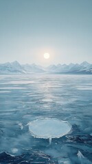 Canvas Print - Silent Horizon, Frozen lakes